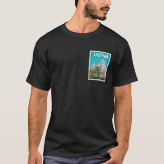 Himeji Castle Japan Reisposter T-shirt