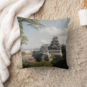 Himeji Castle Majestic Fort Japanse geschiedenis Kussen