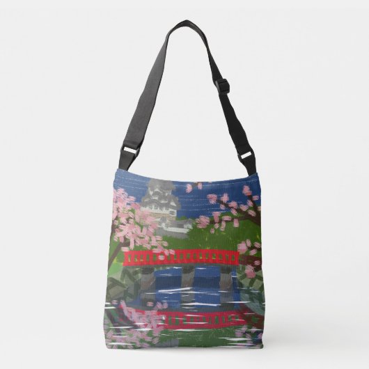 Himeji Castle Rivier Crossbody Tas (Voorkant)