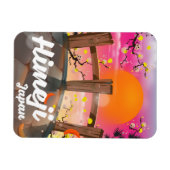 Himeji Japan bloemposter. Magneet (Horizontaal)