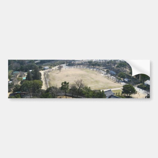 Himeji, Japan (Uitzicht van atop castle) Bumpersticker (Voorkant)