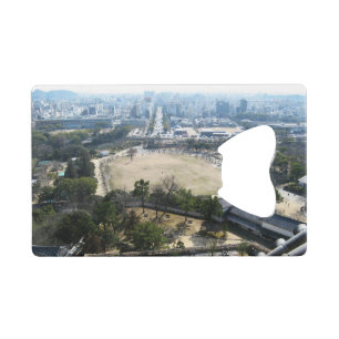 Himeji, Japan (Uitzicht van atop castle) Creditkaart Flessenopener