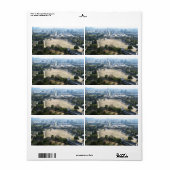 Himeji, Japan (Uitzicht van atop castle) Etiket (Full Sheet)