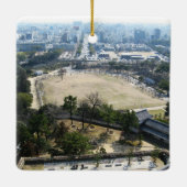 Himeji, Japan (Uitzicht van atop castle) Keramisch Ornament (Achterkant)