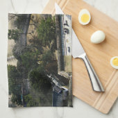 Himeji, Japan (Uitzicht van atop castle) Theedoek (Quarter Fold)