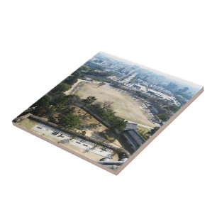Himeji, Japan (Uitzicht vanuit het kasteel) Tegeltje