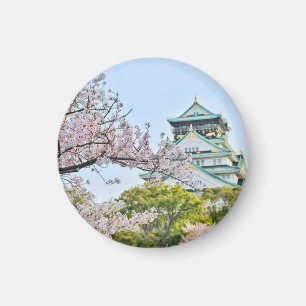 Himeji kasteel met kersenbloesems magneet
