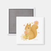 HIMEKARI Floral Squirrel Magnet –Clear (Voorkant / Achterkant)