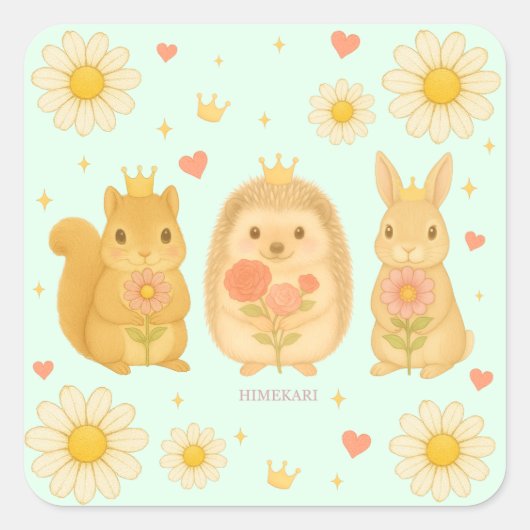 HIMEKARI Stars Sticker – Green (Voorkant)