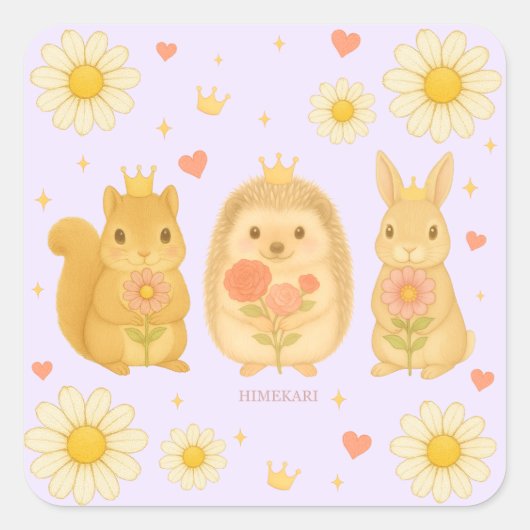 HIMEKARI Stars Sticker – Purple (Voorkant)