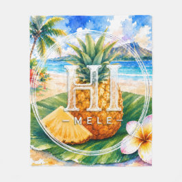 HIMELE Worpdeken Ananas ondersteunen  Fleece Deken