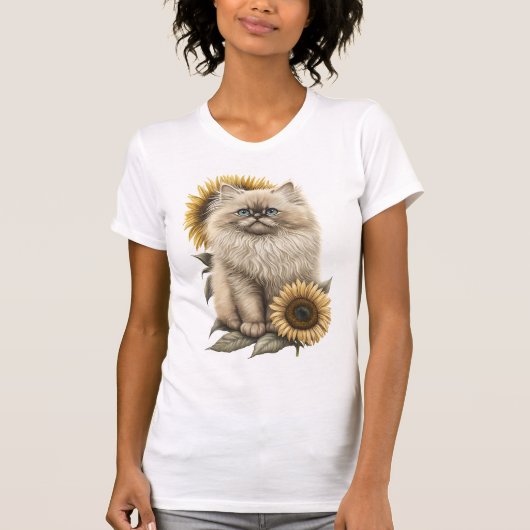 HIMILAYAN KITTEN VAN DE WATERVERF VAN BEAUTIEF MET T-SHIRT (Voorkant)