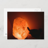 Himilayan Salt Lamp met vogel Briefkaart (Voorkant / Achterkant)