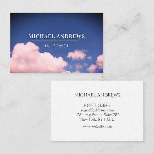 Himmel Foto Visitenkarte Visitekaartje (Voorkant / Achterkant)