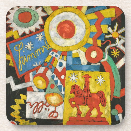 Himmel van Marsden Hartley, Vintage Expressionisme Bier Onderzetter (Voorkant)