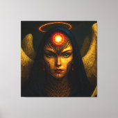 Himmlische Wächter Engel - Glasbaustein Stil Canvas Afdruk (Voorkant)