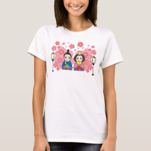 Hina Matsuri Dolls Cherry Blossom T-shirt