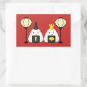 Hina Matsuri Onigiri Rechthoekige Sticker (Tas)