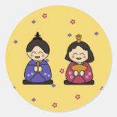 Hina Ningyo Ronde Sticker (Voorkant)