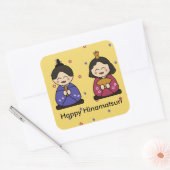 Hina Ningyo Vierkante Stickers (Envelop)