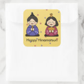 Hina Ningyo Vierkante Stickers (Tas)
