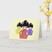 Hinamatsuri, Girls Day Japans Doll Festival Kaart (Gele Bloem)