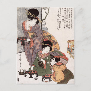 Hinamatsuri (Girl's Festival) Kitagawa Utamaro Briefkaart
