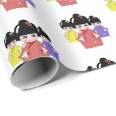 Hinamatsuri, Meisjes Dag Japanse Doll Cadeaupapier (Rol Hoek)