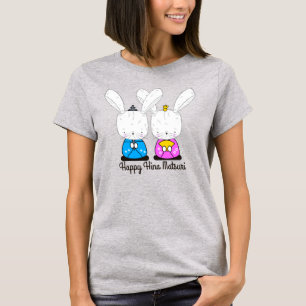 Hinamatsuri Siamese Witte Konijnen Hina Ningyo T-shirt