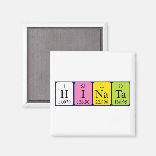 Hinata periodiek table name magnet (Voorkant / Achterkant)