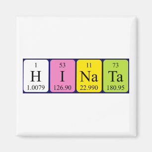 Hinata periodiek table name magnet
