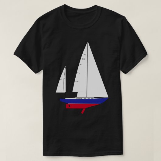 Hinckley Bermuda 40 Yawl Sailboat T-shirt (Design voorkant)
