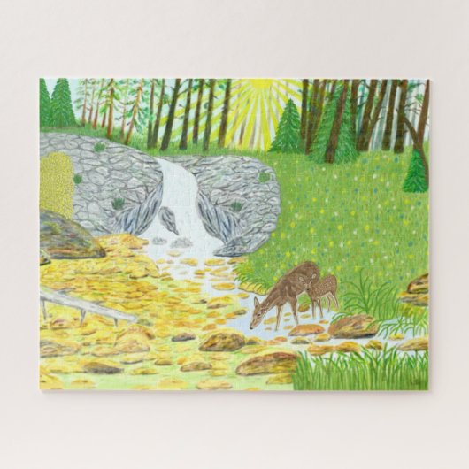 Hinde en jong hert 520 stukjes puzzel (Horizontaal)