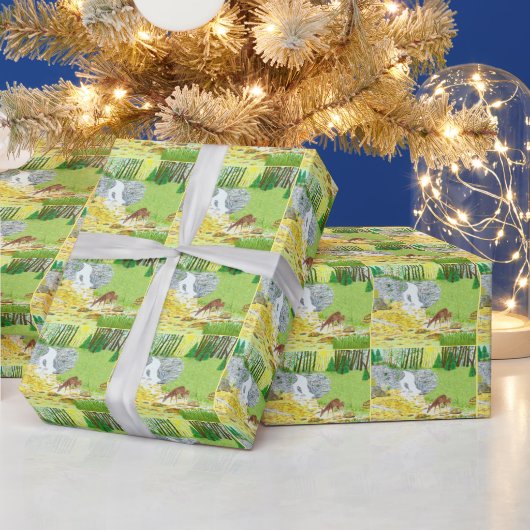 Hinde en jong hert cadeaupapier (Feestdagen)