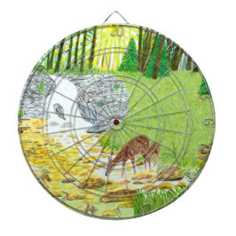 Hinde en jong hert dartbord