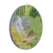 Hinde en jong hert dartbord (Voorkant Links)