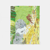 Hinde en jong hert fleece deken (Voorkant)