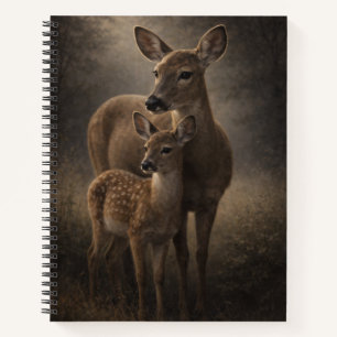 Hinde en jong hert   Kunst over wilde herten   Not Notitieboek