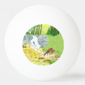 Hinde en jong hert pingpongbal (Voorkant)