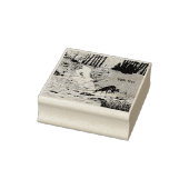 Hinde en jong hert rubberstempel (Stempel)