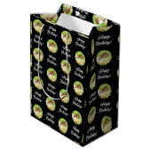 Hinde en reekalf zwart medium cadeauzakje (Achterkant Gekanteld)