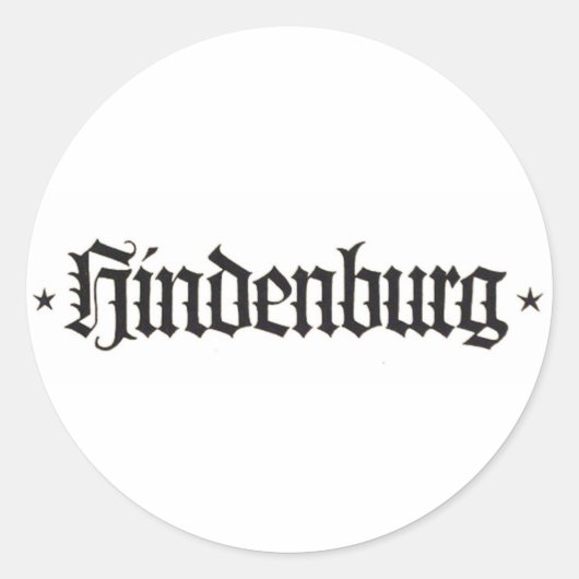 Hindenburg Sticker (Voorkant)