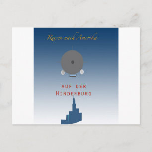 Hindenburg Zeppelin Briefkaart