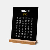 Hindi Alphabet अ–क्ष Devanagari Script Acryl Bord (Hoek)