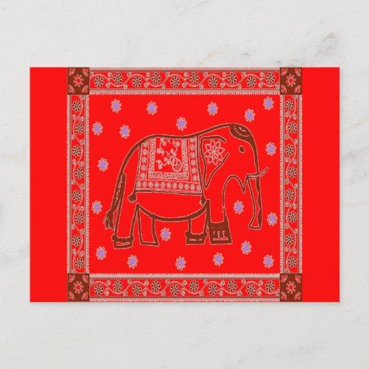 Hindi Art Elephant Briefkaart (Voorkant)