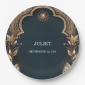 Hindi Henna Mehndi Indiase stijl Vrijgezellenfeest Papieren Bordje (Voorkant)