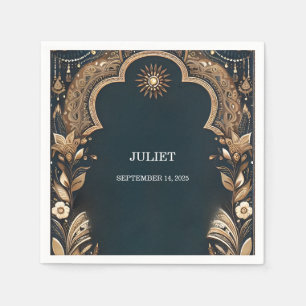 Hindi Henna Mehndi Indiase stijl Vrijgezellenfeest Servet