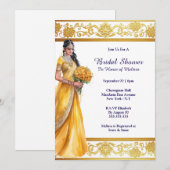 Hindi Mehndi Indiase bruid geel goud bruids Kaart (Voorkant / Achterkant)