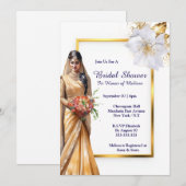 Hindi Mehndi Indische bruid groen goud wit bruids Kaart (Voorkant / Achterkant)