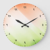 Hindi Sanskrit Numerals with Indian Tricolour Flag Grote Klok (Voorkant)